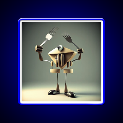 Monster Cook With Knife And Fork Man Cave Bar Led Neon Sign Bar Decor