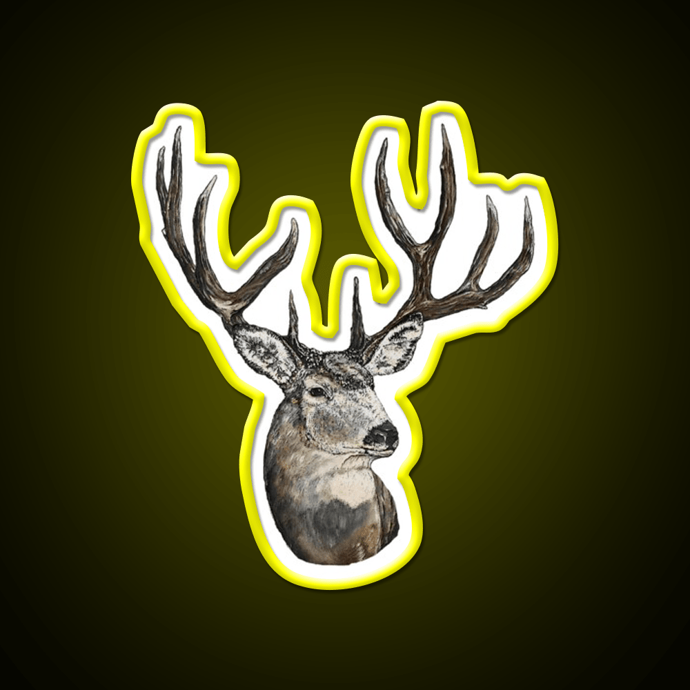 Monster Mule Deer Buck Fast Food Led Neon Sign For Burger Place Rgb Color - Shineneon