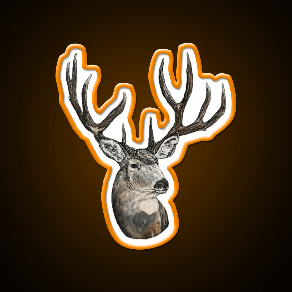 Monster Mule Deer Buck Fast Food Led Neon Sign For Burger Place Rgb Color - Shineneon