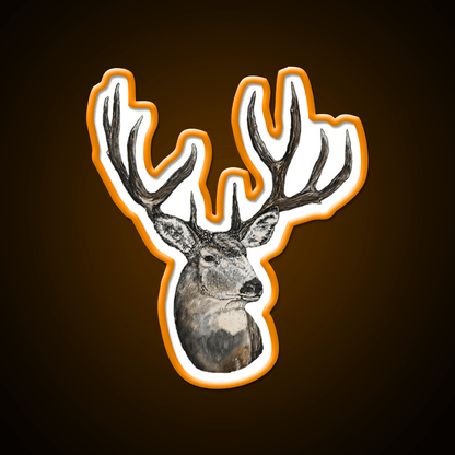 Monster Mule Deer Buck Fast Food Led Neon Sign For Burger Place Rgb Color - Shineneon