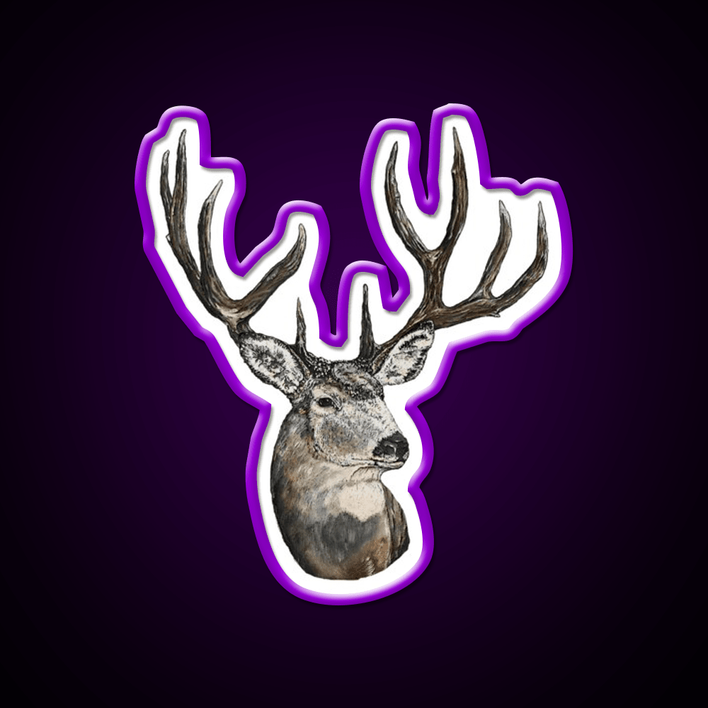 Monster Mule Deer Buck Fast Food Led Neon Sign For Burger Place Rgb Color - Shineneon