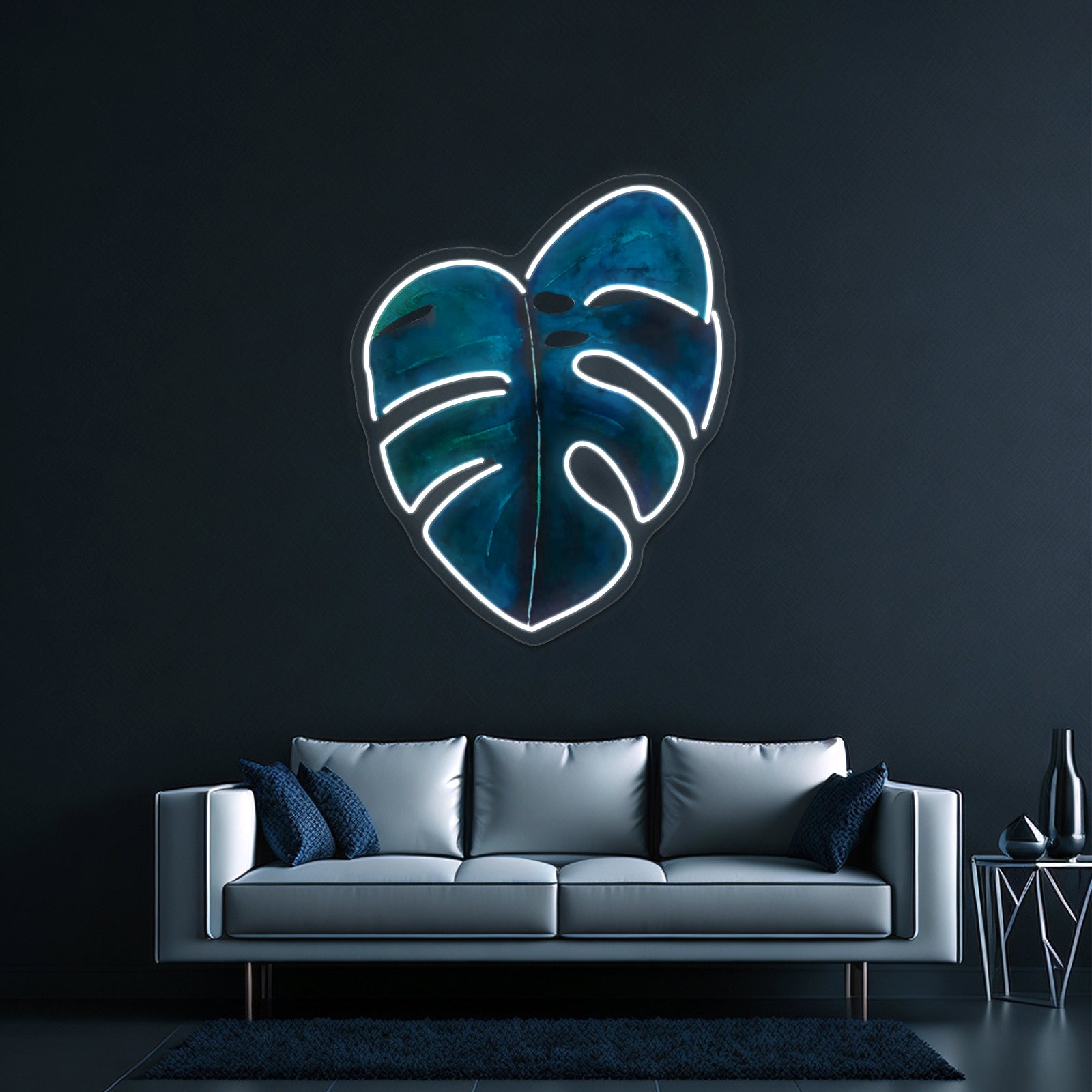 Monstera Leaf Coral Wall Artwork Neon Signs | Shineneon