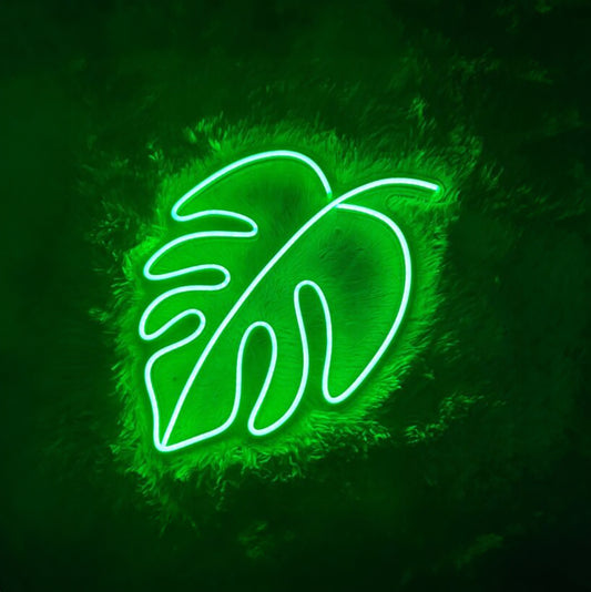 Monstera Leaf Led Sign