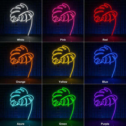 Monstera Leaf Neon Sign LED Neon Sign color grid