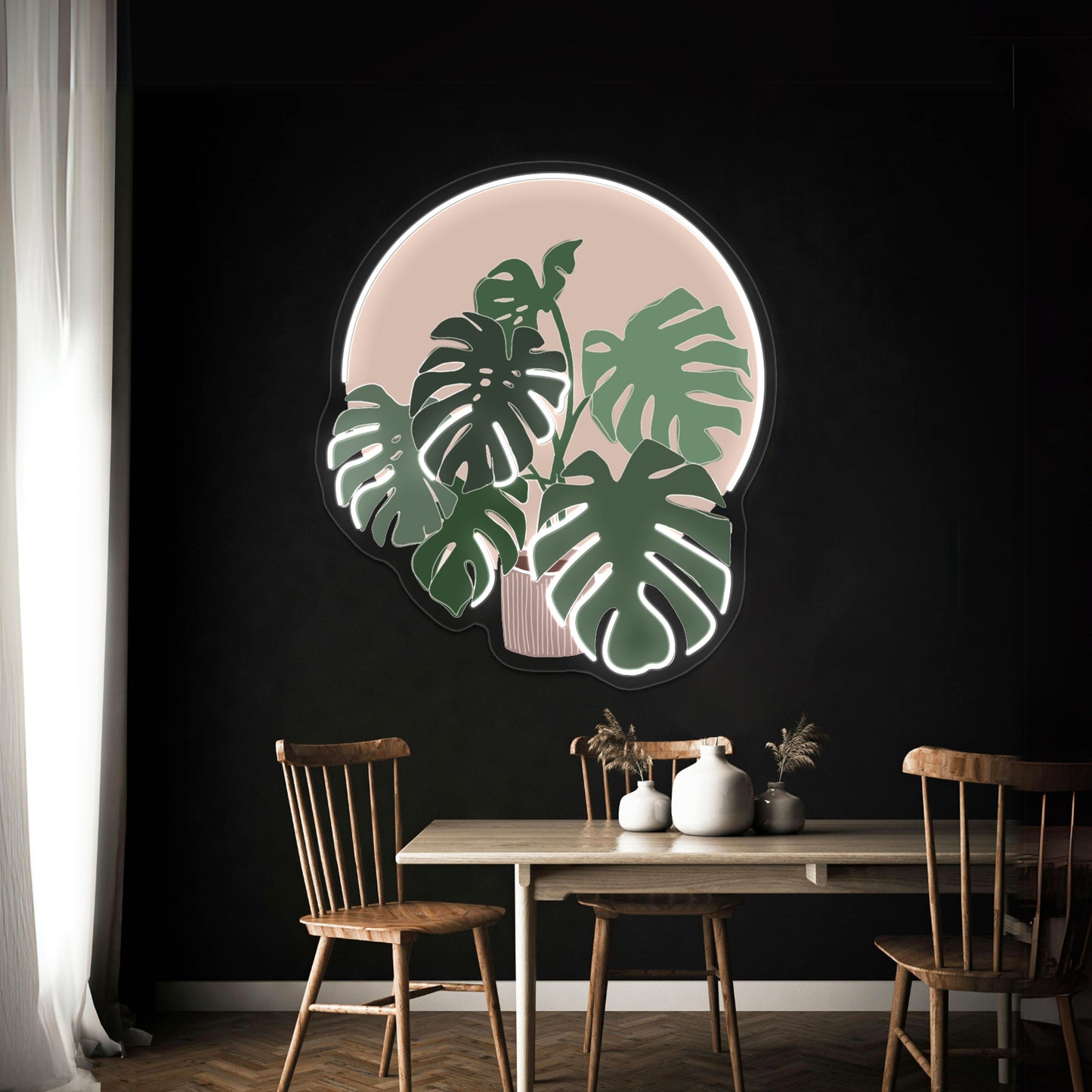 Monstera Plant Wall Artwork Neon Signs