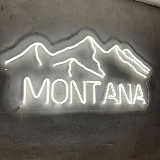 Montana Mountains Led Sign Business Neon Sign