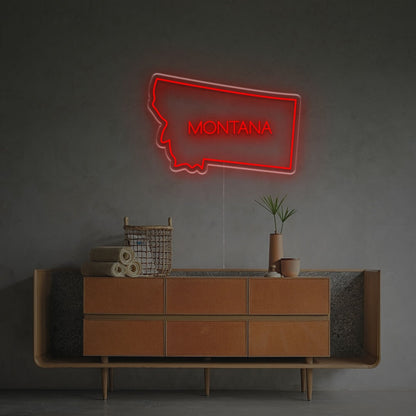 Montana State Outline Led Neon Sign Home Decor | Shineneon