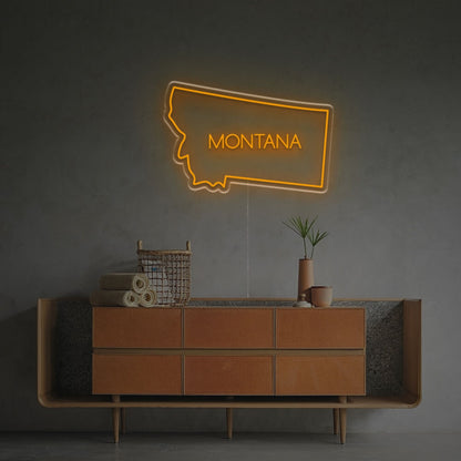 Montana State Outline Led Neon Sign Home Decor | Shineneon