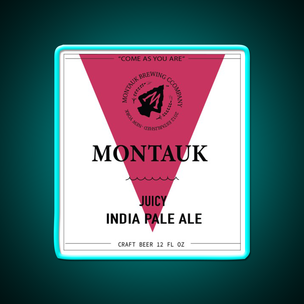 Montauk Juicy Beer Bar Decor Led Neon Sign Rgb Color - Size and dimension reference
