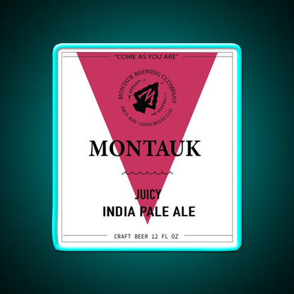 Montauk Juicy Beer Bar Decor Led Neon Sign Rgb Color - Size and dimension reference