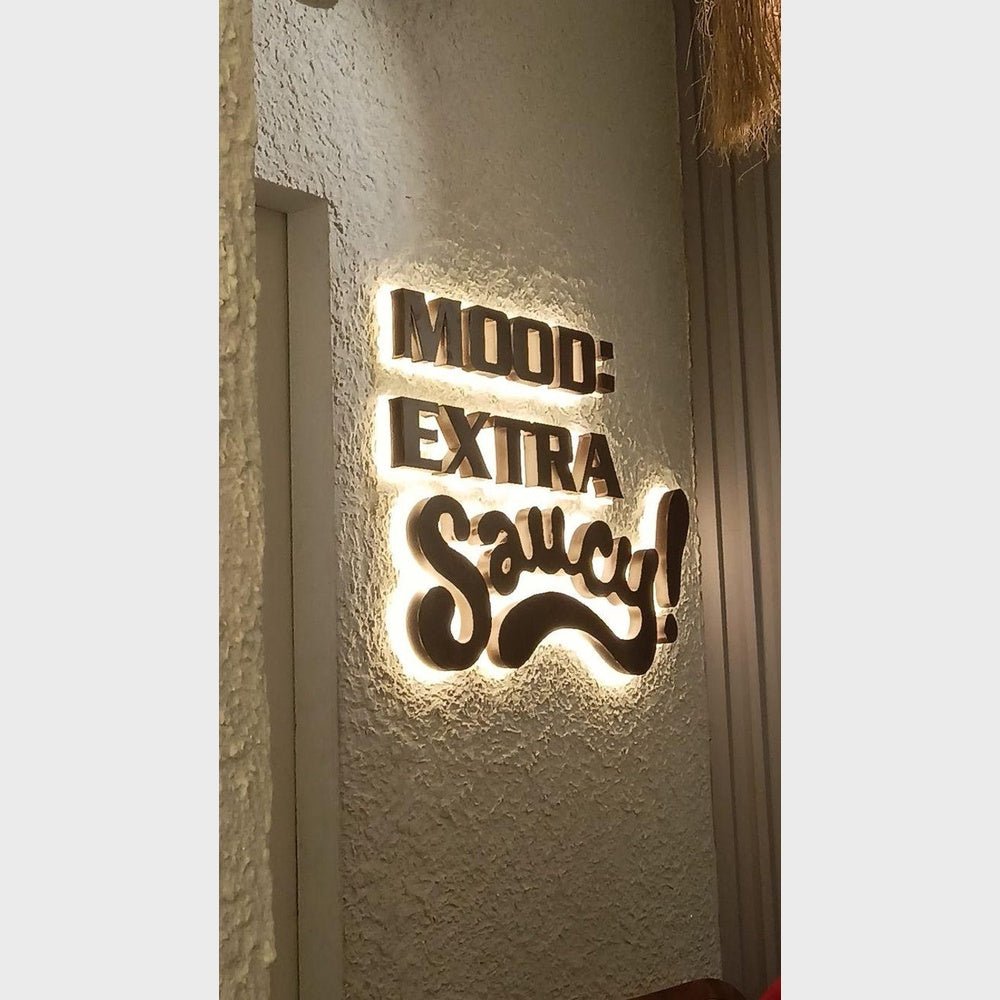 Mood Extra Saugy 3D Backlit Channel Letters Led Light Sign - Shineneon