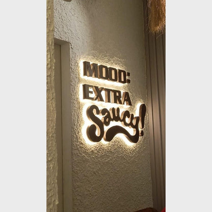 Mood Extra Saugy 3D Backlit Channel Letters Led Light Sign - Shineneon