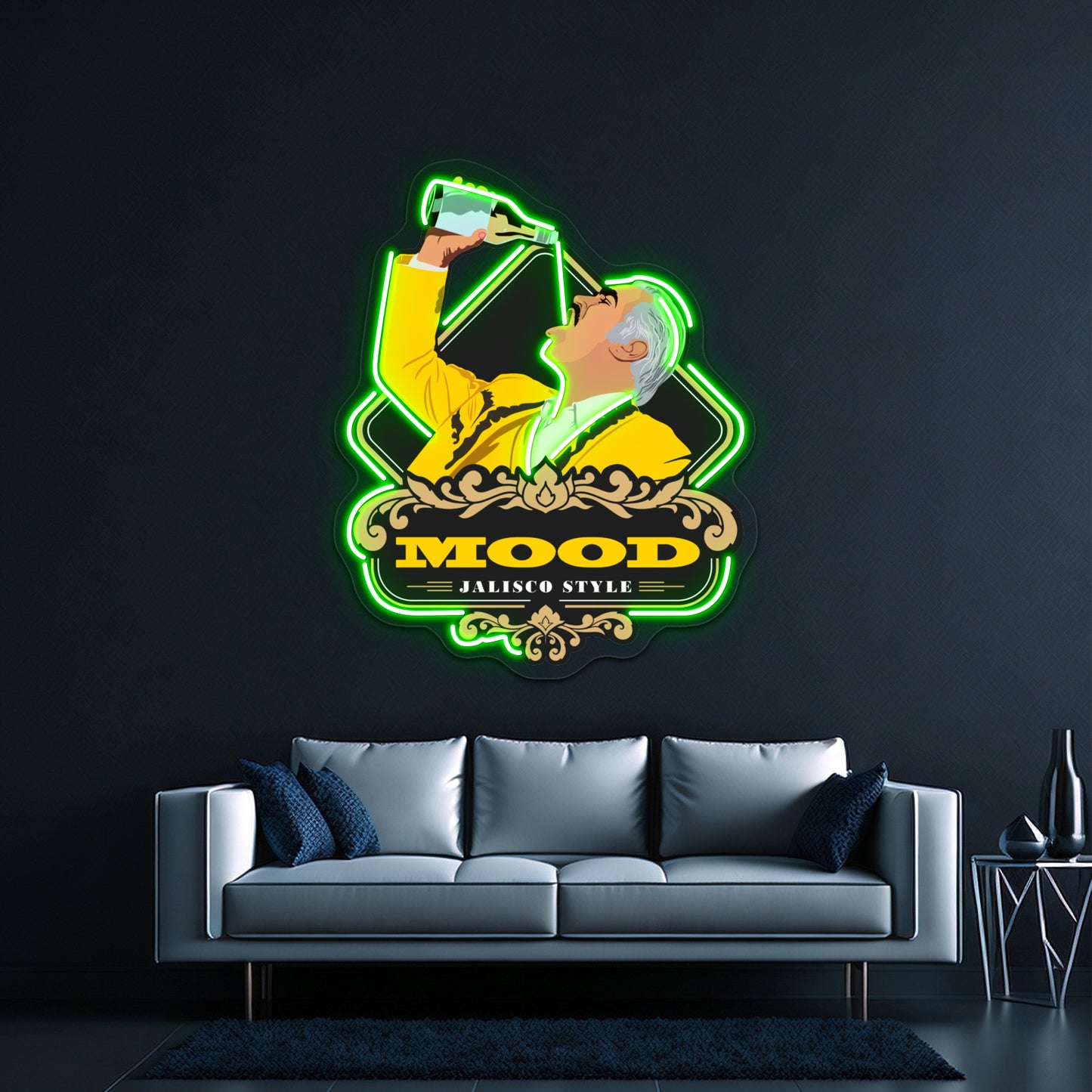 Mood Vicente Fernandez Artwork Neon Wall Signs