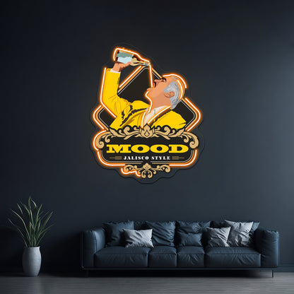 Mood Vicente Fernandez Artwork Neon Wall Signs