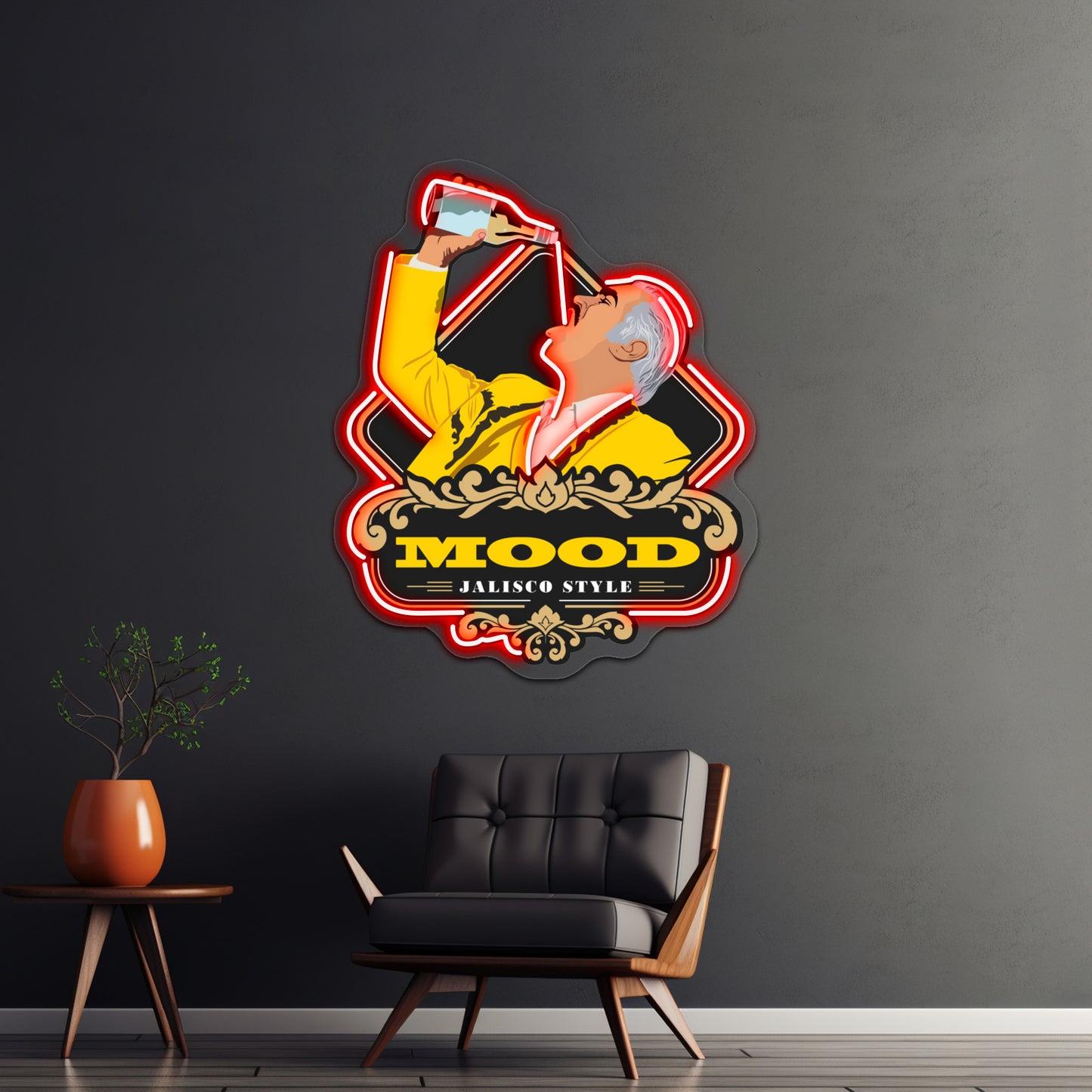 Mood Vicente Fernandez Artwork Neon Wall Signs