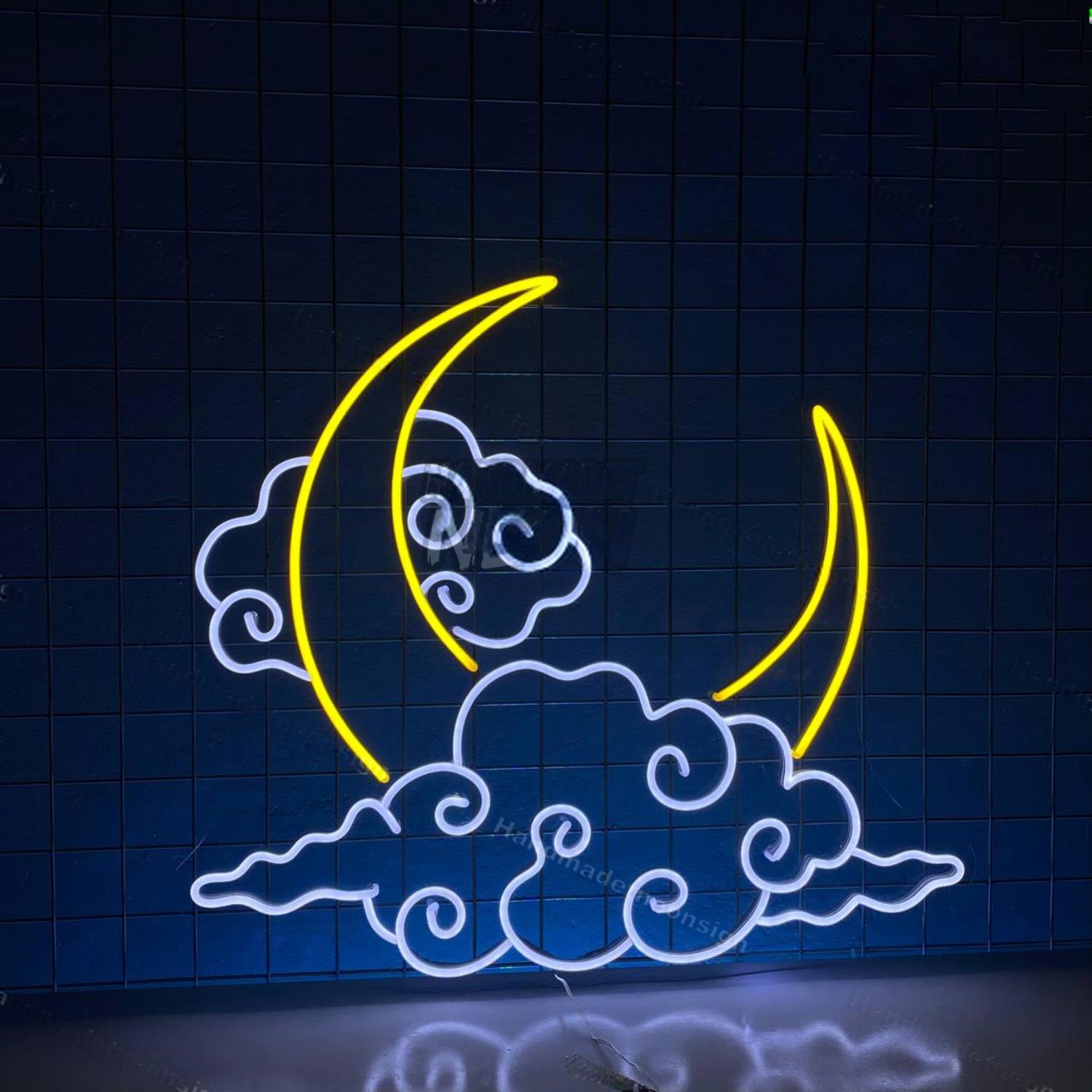 Moon Cloud Led Neon Sign Galaxy Universe Neon Light | Shineneon
