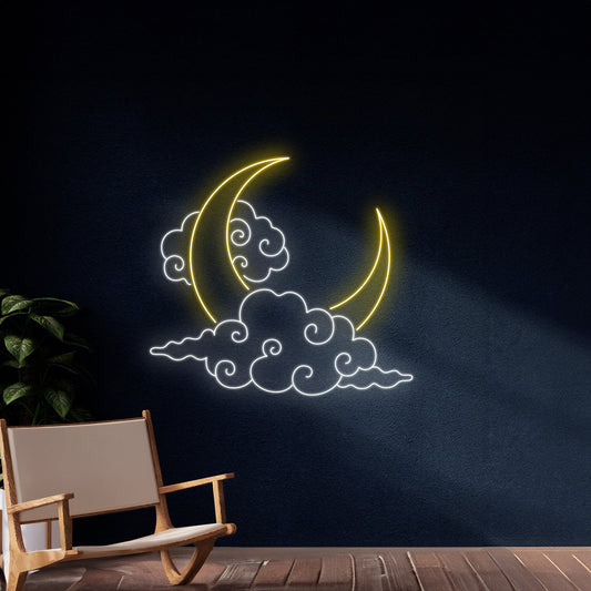 Moon Cloud Neon Sign