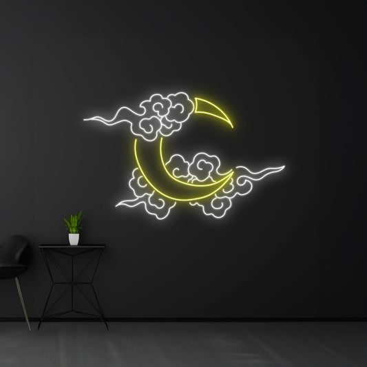 Moon Cloud Neon Sign Magic Moon Led Light