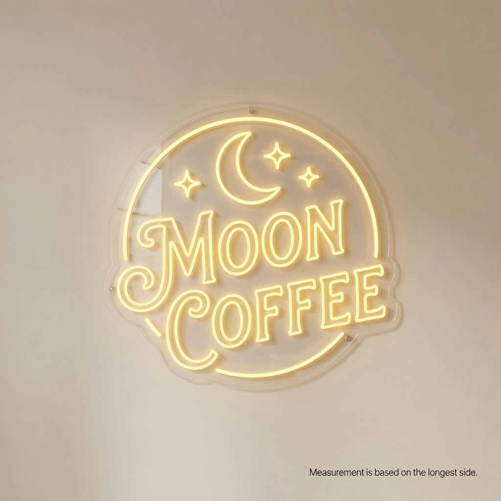 Moon Coffee LED Neon Sign - 04 Size Image