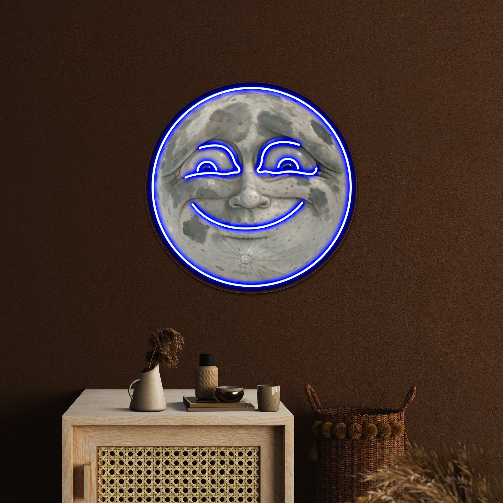 Moon Face Artwork Neon Wall Signs | Shineneon
