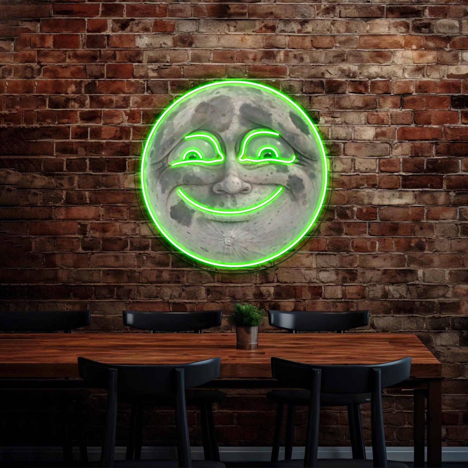 Moon Face Artwork Neon Wall Signs | Shineneon
