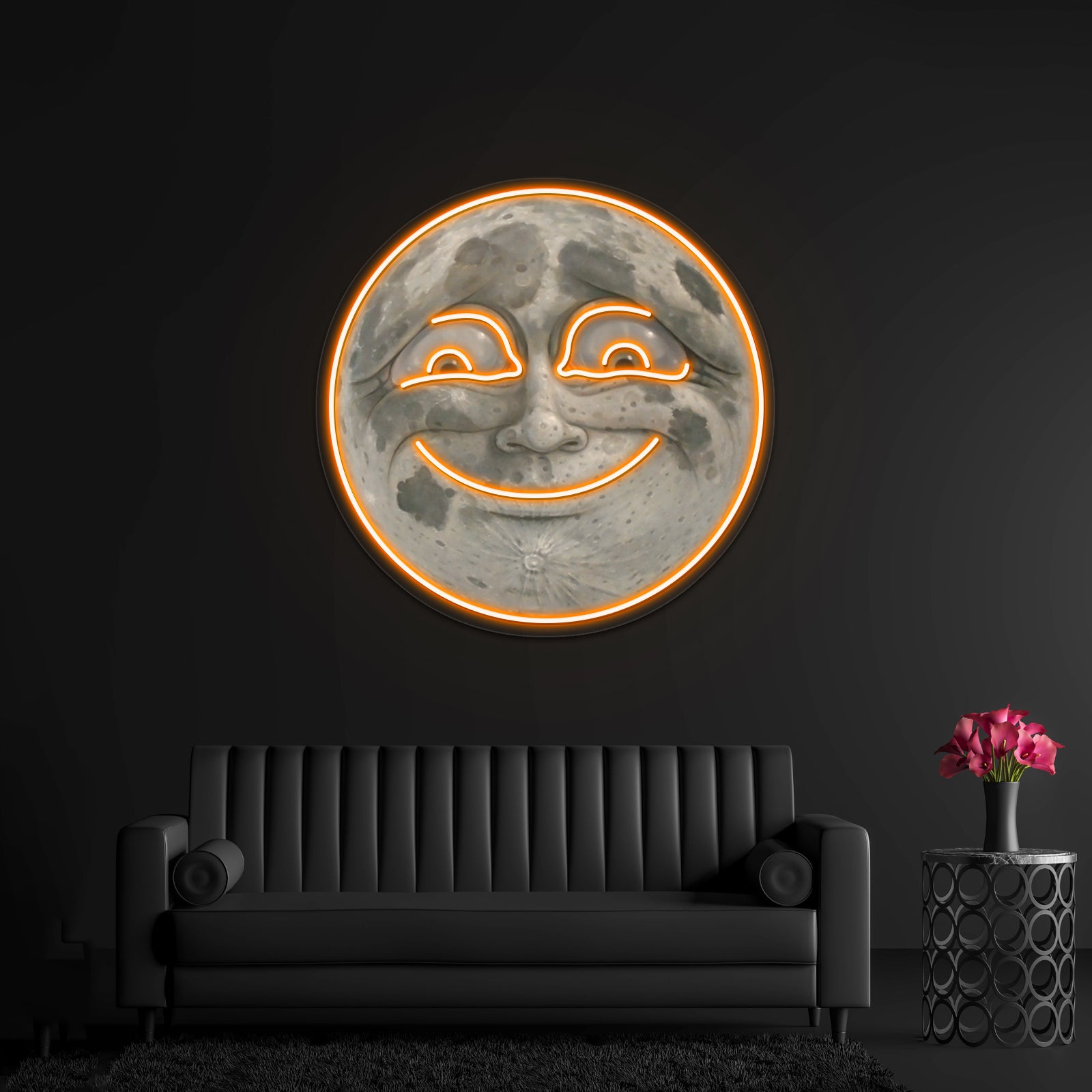 Moon Face Artwork Neon Wall Signs | Shineneon
