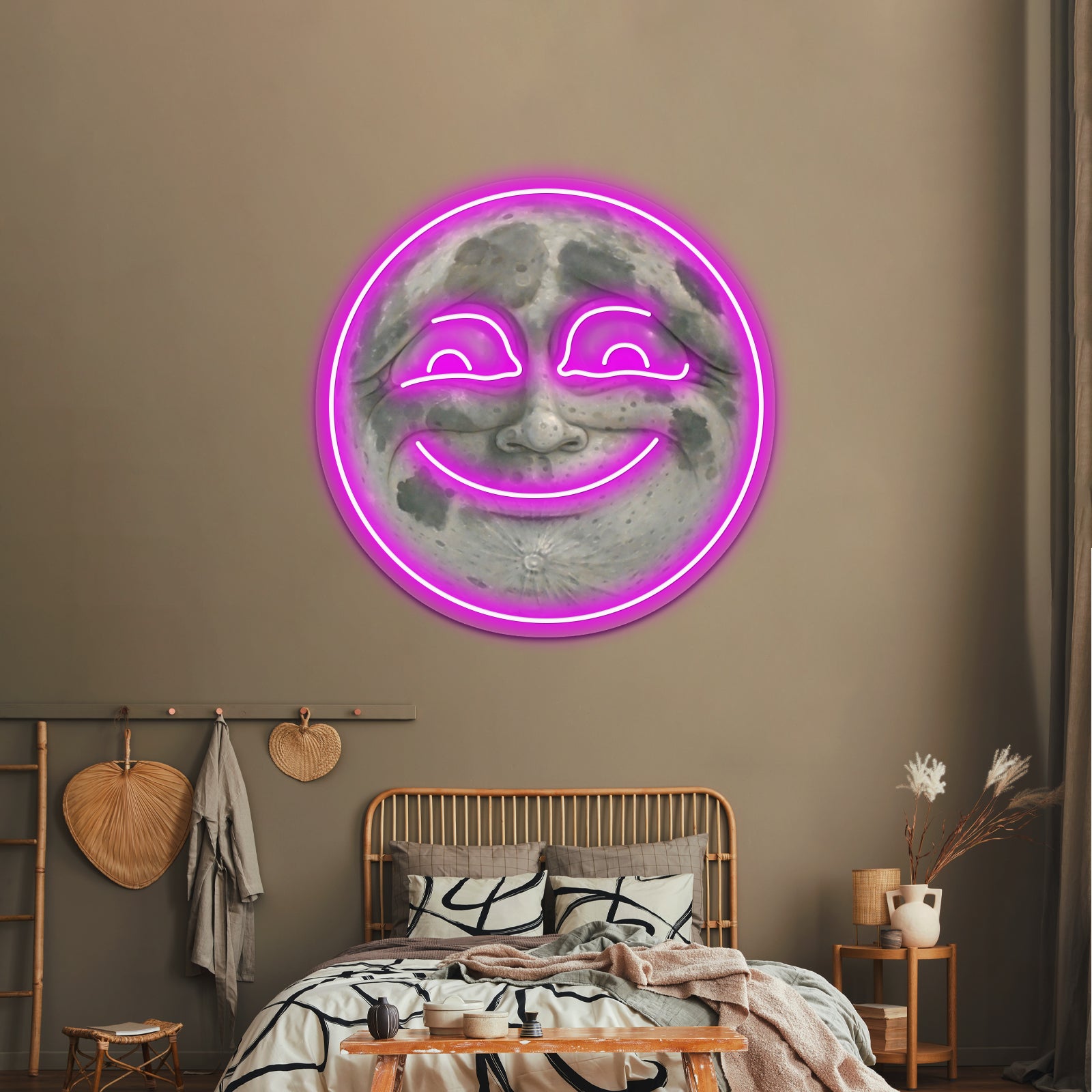 Moon Face Artwork Neon Wall Signs | Shineneon