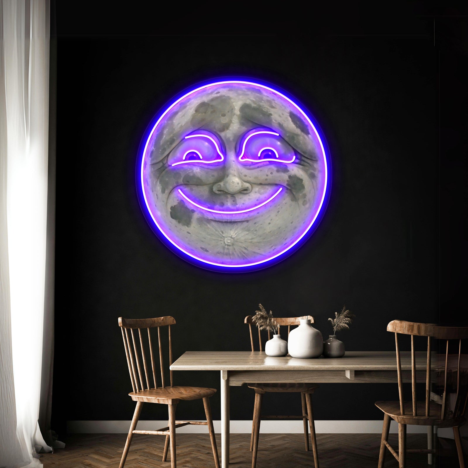 Moon Face Artwork Neon Wall Signs | Shineneon