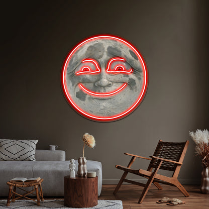 Moon Face Artwork Neon Wall Signs | Shineneon