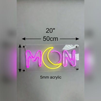 Moon LED Neon Sign Wall Decor - 04 Size Image