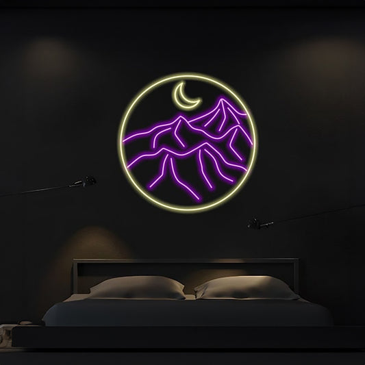 Moon Mountain Led Sign