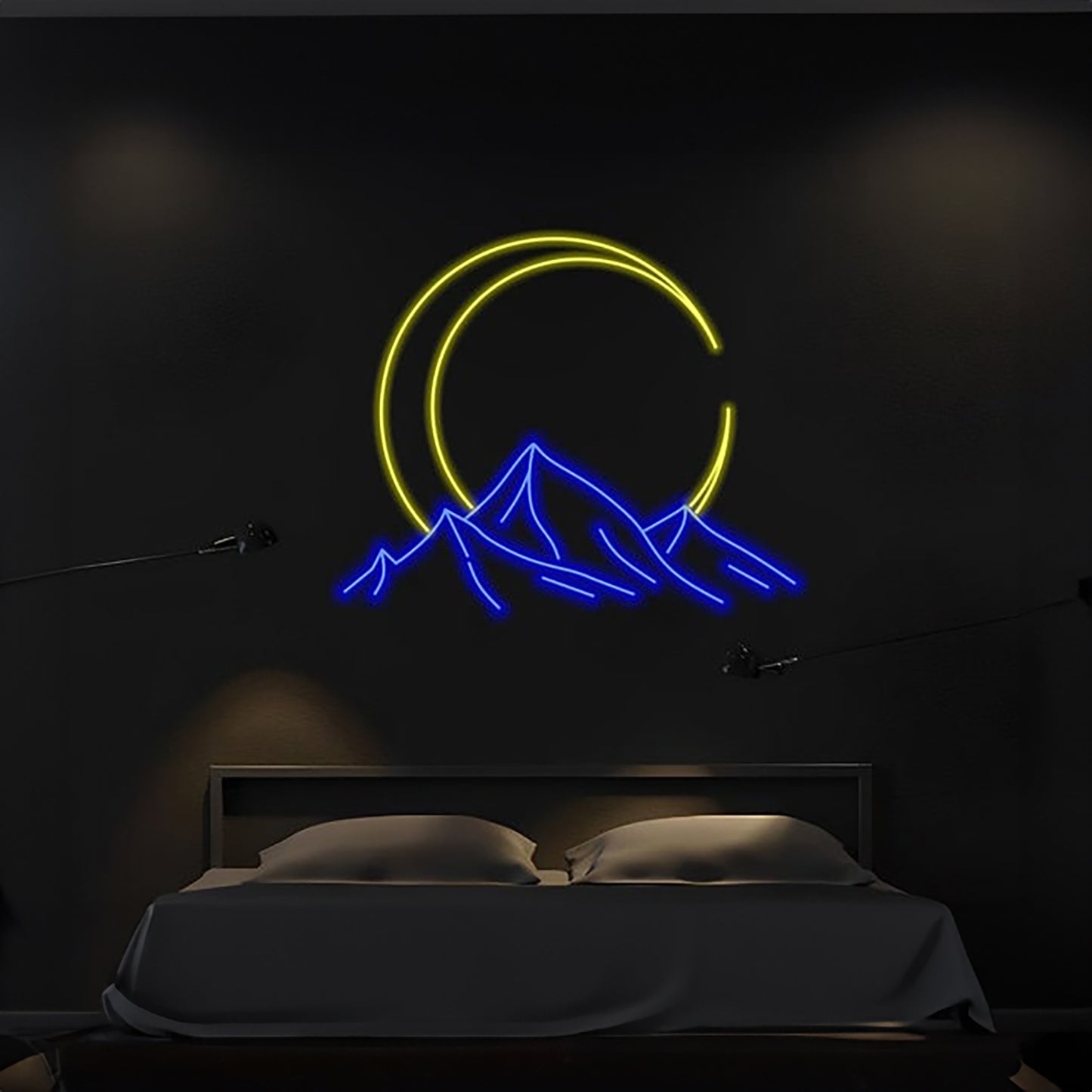 Moon Mountain Led Sign Wall Decor