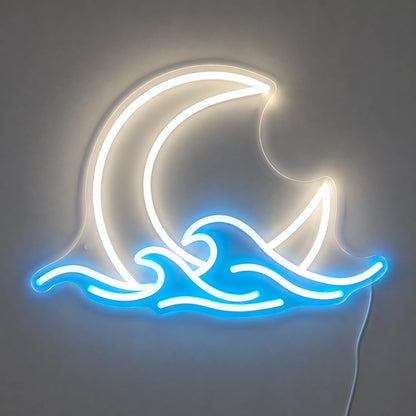 Moon Ocean Wave Neon Sign LED Neon Sign main product image