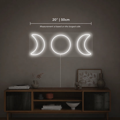 Moon Phase Wall Neon Sign LED Neon Sign size image