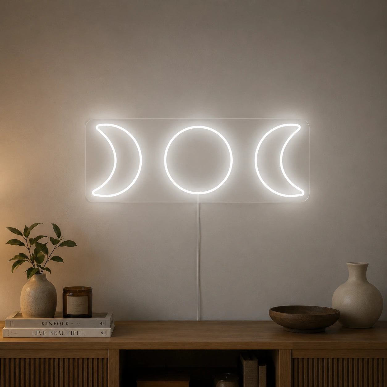 Moon Phase Wall Neon Sign LED Neon Sign main product image