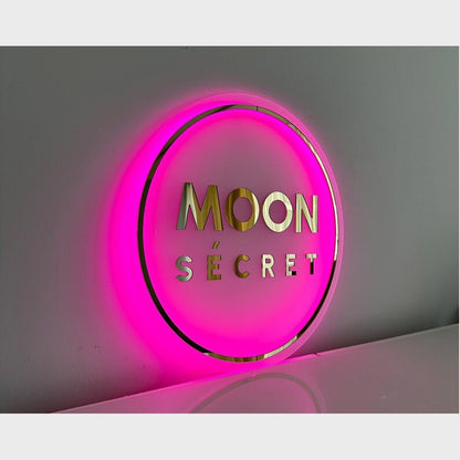 Moon Secret Acrylic Business Logo Sign - Shineneon
