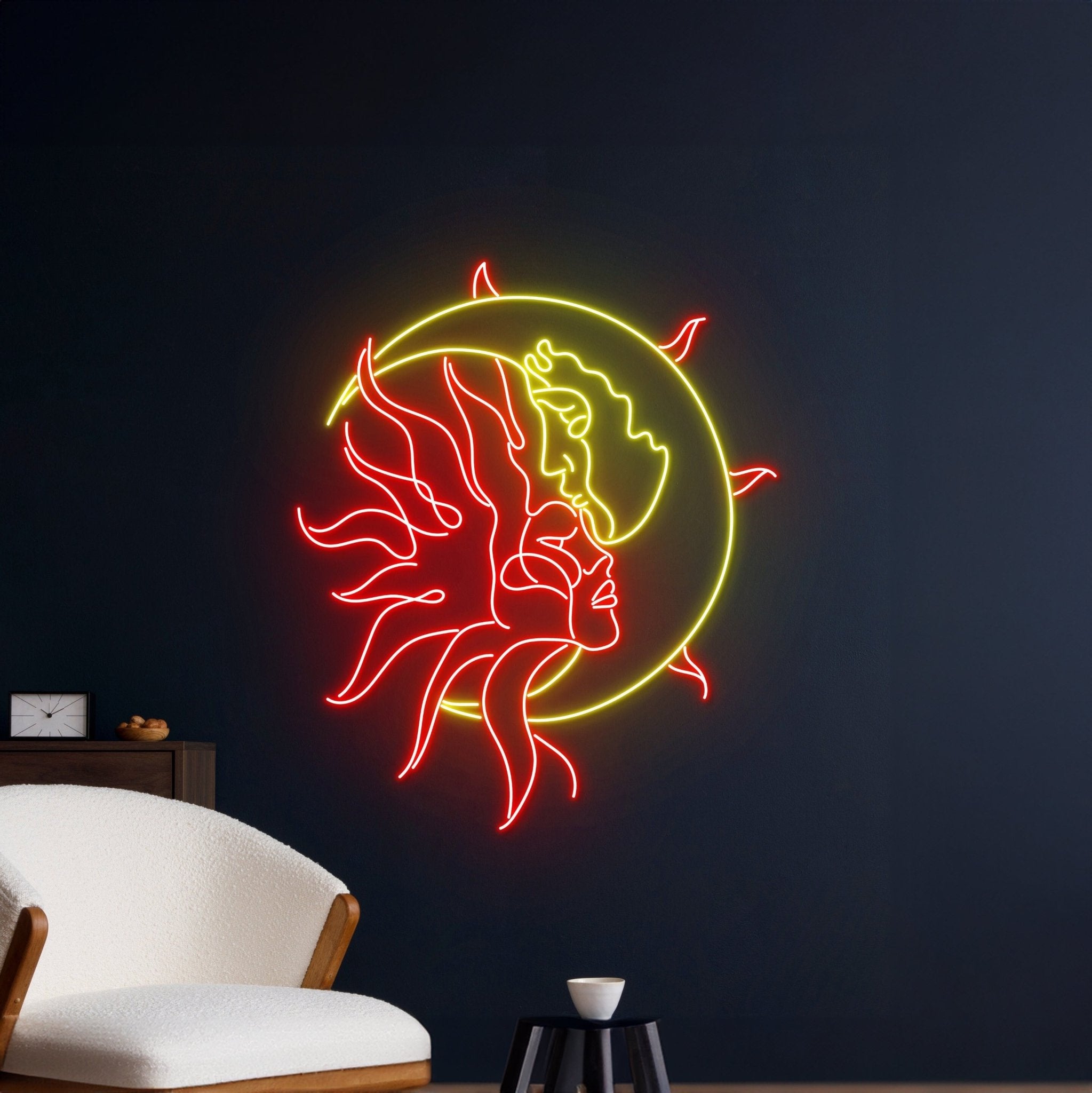 Moon Sun Couple Neon Light - Shineneon