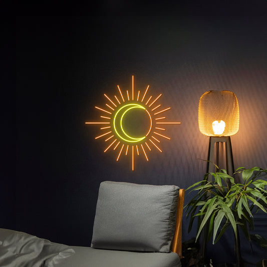 Moon Sun Led Light Custom Sun Moon Room Wall Decor