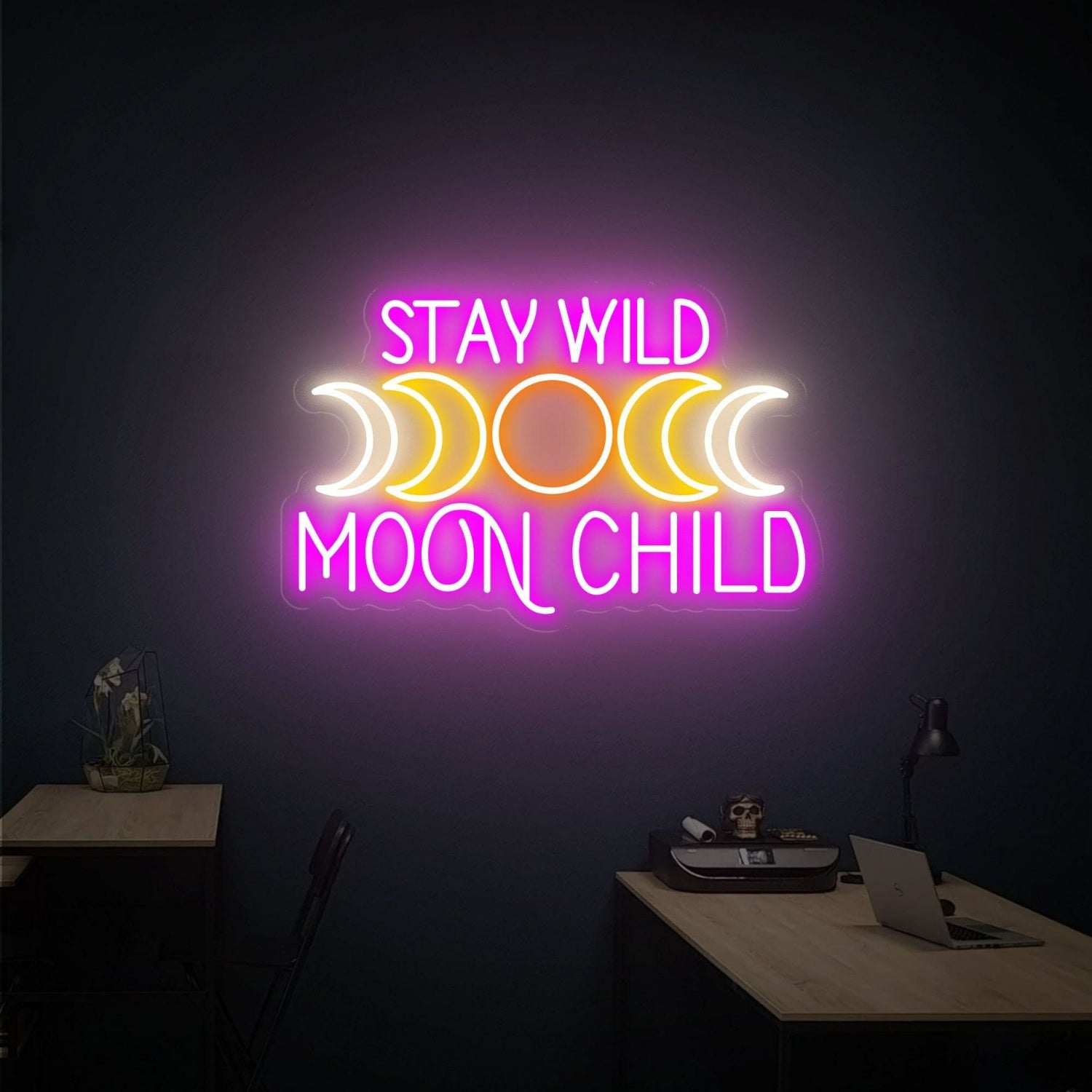 Moon Tree Child Led Neon Sign Wall Decor | Shineneon