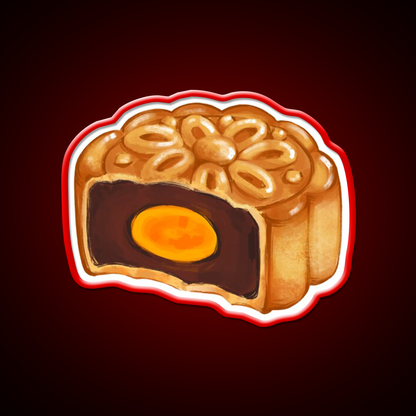Mooncake Bite Led Neon Sign Chinese Food Rgb Color