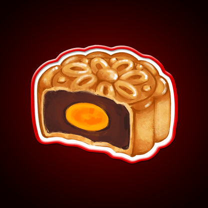 Mooncake Bite Led Neon Sign Chinese Food Rgb Color - Shineneon