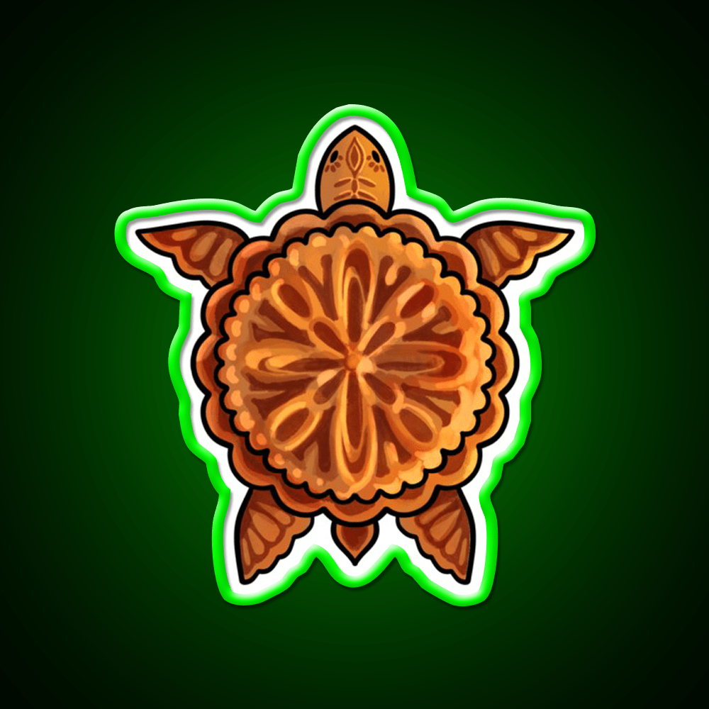 Mooncake Turtle Led Neon Sign Chinese Food Rgb Color - Shineneon