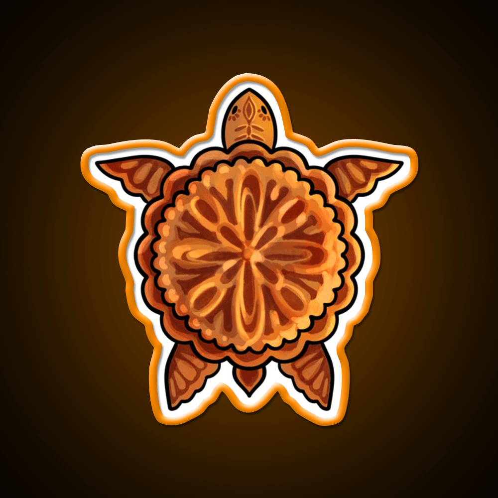 Mooncake Turtle Led Neon Sign Chinese Food Rgb Color - Shineneon