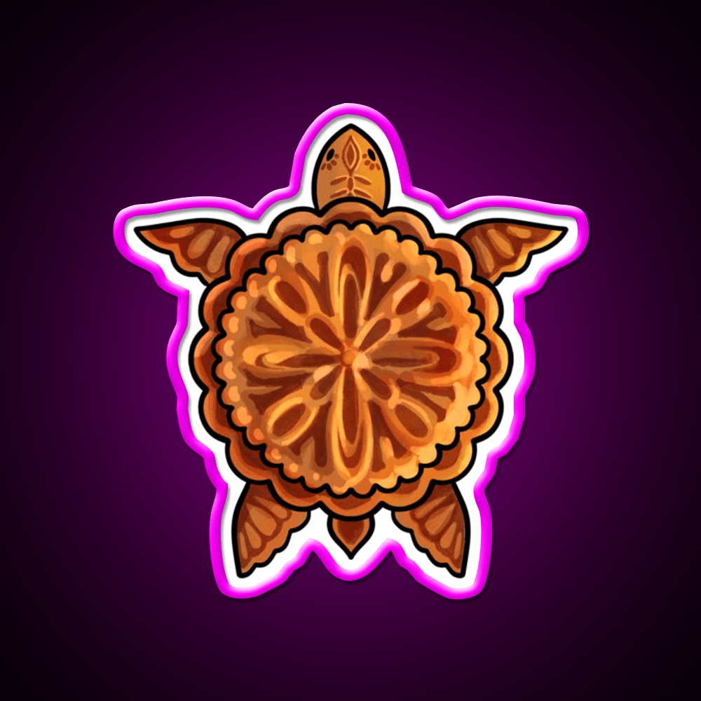 Mooncake Turtle Led Neon Sign Chinese Food Rgb Color - Shineneon
