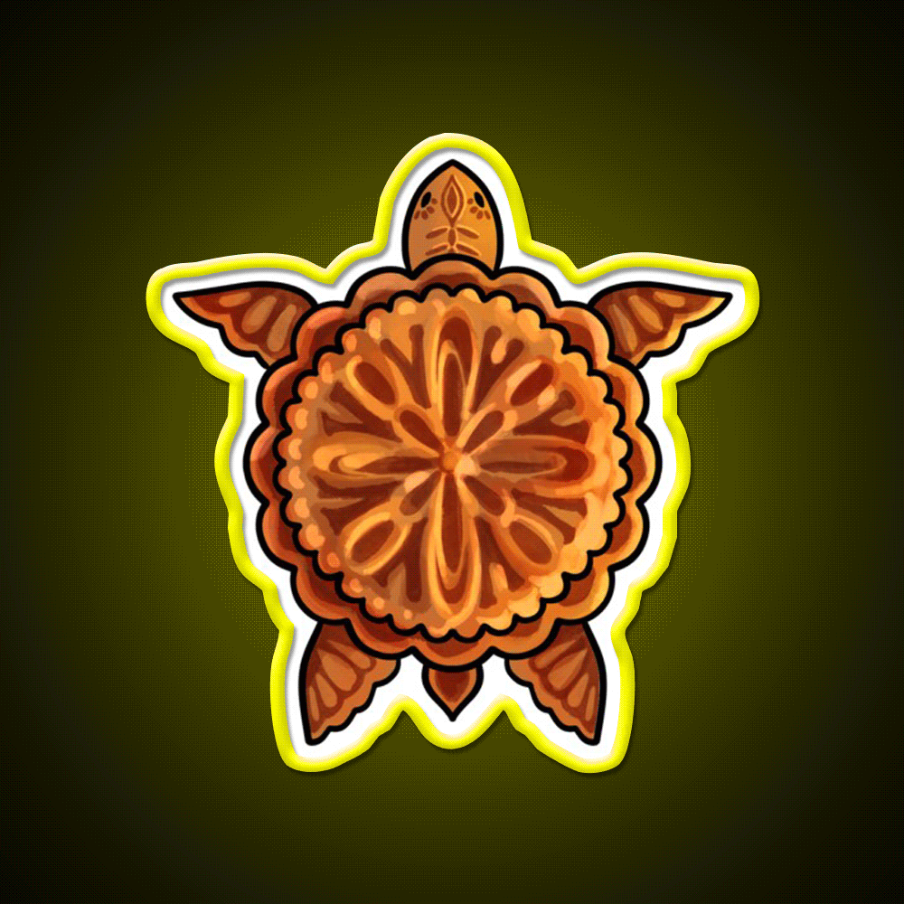 Mooncake Turtle Led Neon Sign Chinese Food Rgb Color