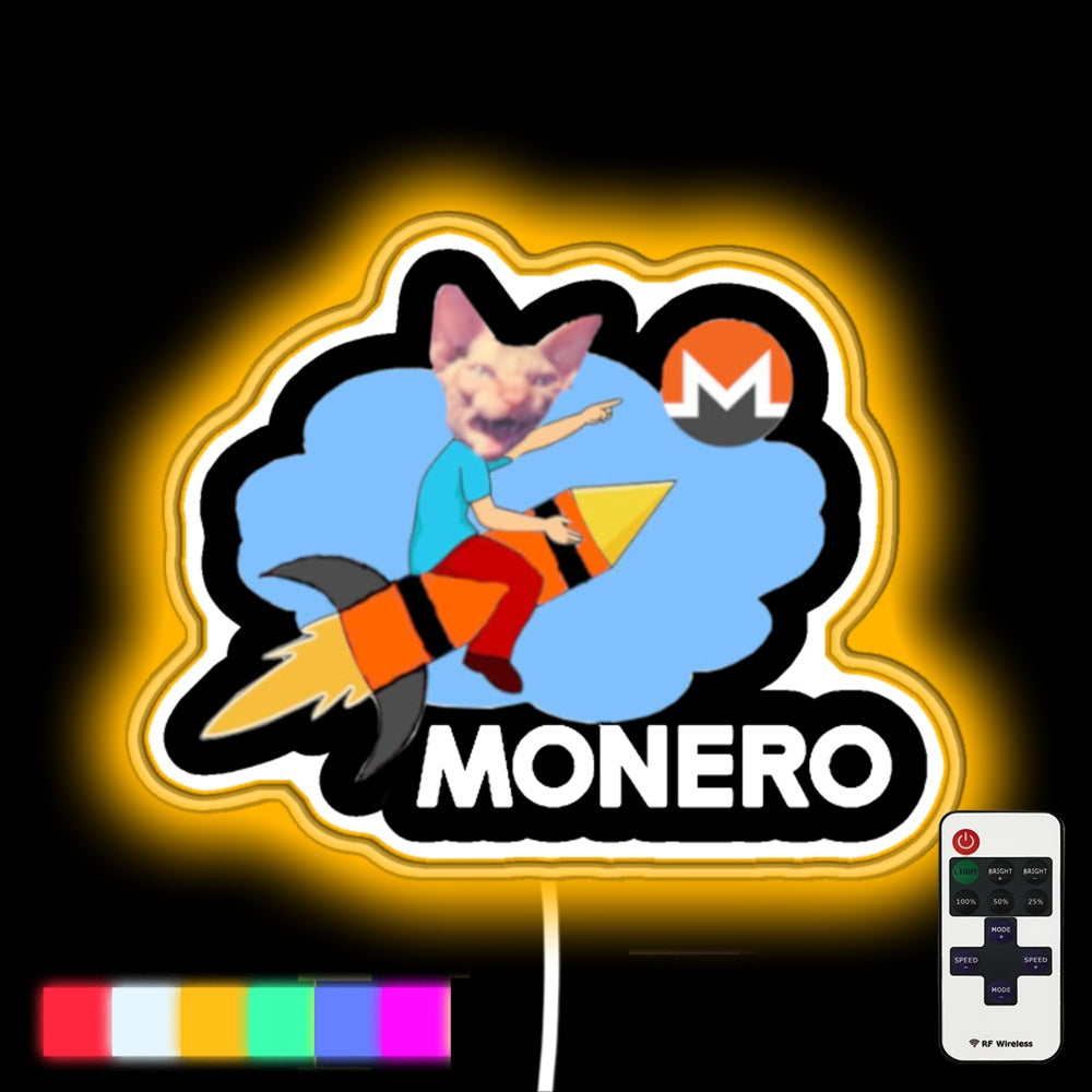 Moonero Led Neon Sign - Custom LED neon sign front view