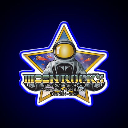 Moonrocks Strain Art Hemp Inspired Green Leaf Led Neon Sign Rgb Color - LED neon sign view 5