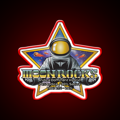 Moonrocks Strain Art Hemp Inspired Green Leaf Led Neon Sign Rgb Color - LED neon sign view 10