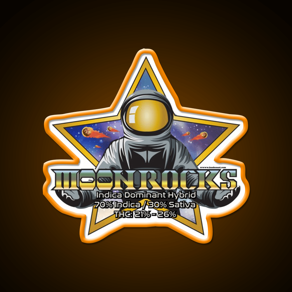 Moonrocks Strain Art Hemp Inspired Green Leaf Led Neon Sign Rgb Color - Shineneon