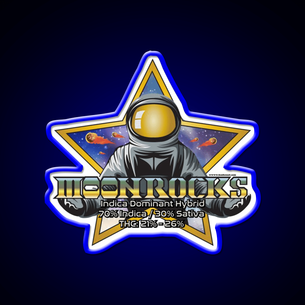 Moonrocks Strain Art Hemp Inspired Green Leaf Led Neon Sign Rgb Color - Shineneon